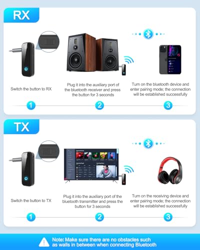 Bluetooth Aux Adapter Car Receiver Hands Free Audio Adapter