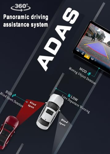 360 Degree Bird View Camera System 1080P Surround View Parking DVR 7 Inch Monitor