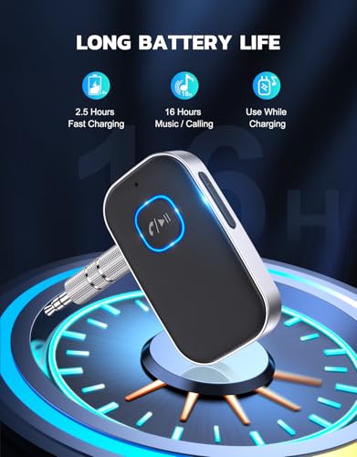 Bluetooth Receiver Car Aux Adapter Hands Free Audio Receiver
