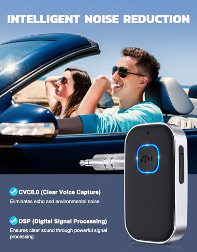 Bluetooth Receiver Car Aux Adapter Hands Free Audio Receiver