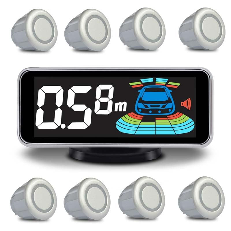 Car Parking Sensor Kit 8 Sensor Reverse Radar System Vehicle Parking Assist