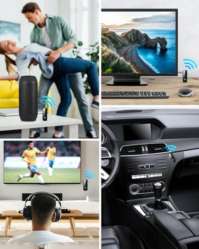 Bluetooth Aux Adapter Car Receiver Hands Free Audio Adapter