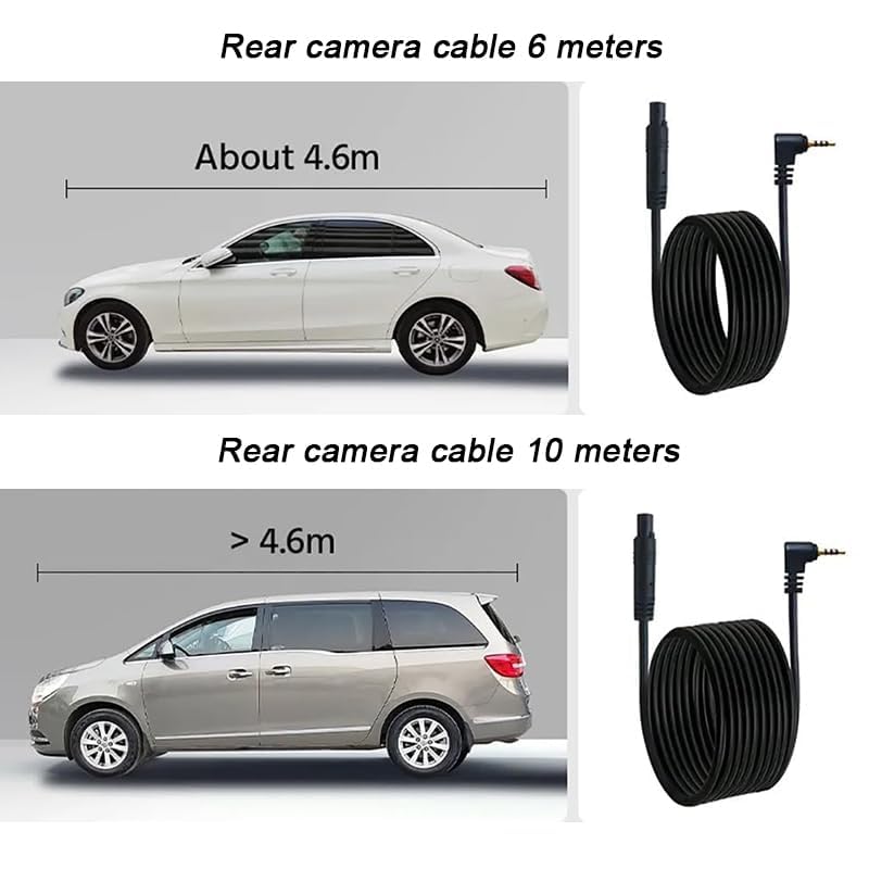 10 Inch Mirror Dash Cam Front View Night Vision Touch Screen Parking Monitor