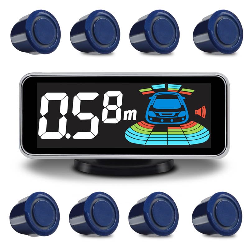 Car Parking Sensor Kit 8 Sensor Reverse Radar System Vehicle Parking Assist