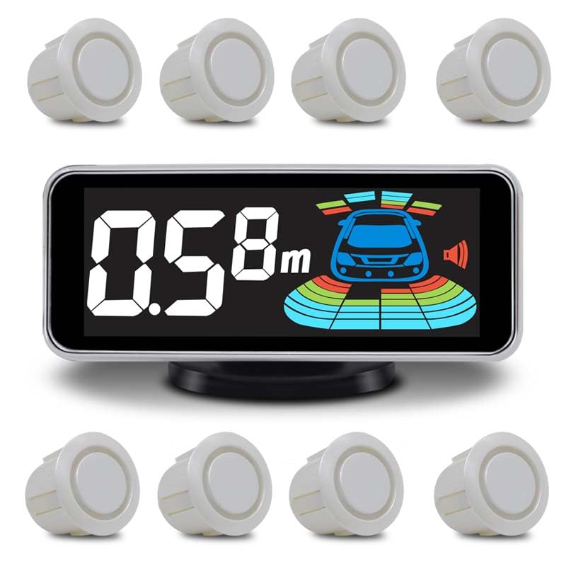 Car Parking Sensor Kit 8 Sensor Reverse Radar System Vehicle Parking Assist