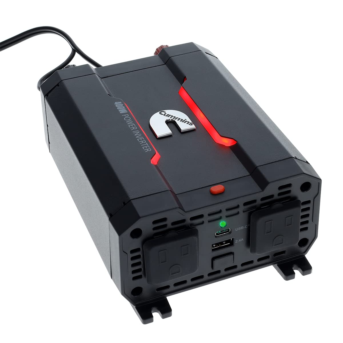 400W Car Power Inverter with Dual AC Ports & USB-C Fast Charging Kit