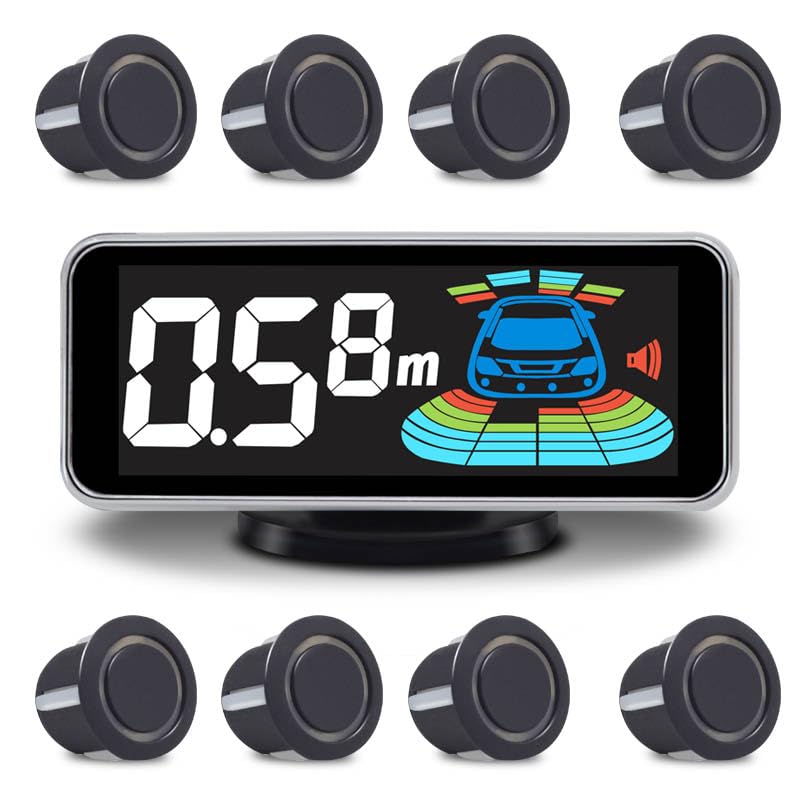 Car Parking Sensor Kit 8 Sensor Reverse Radar System Vehicle Parking Assist