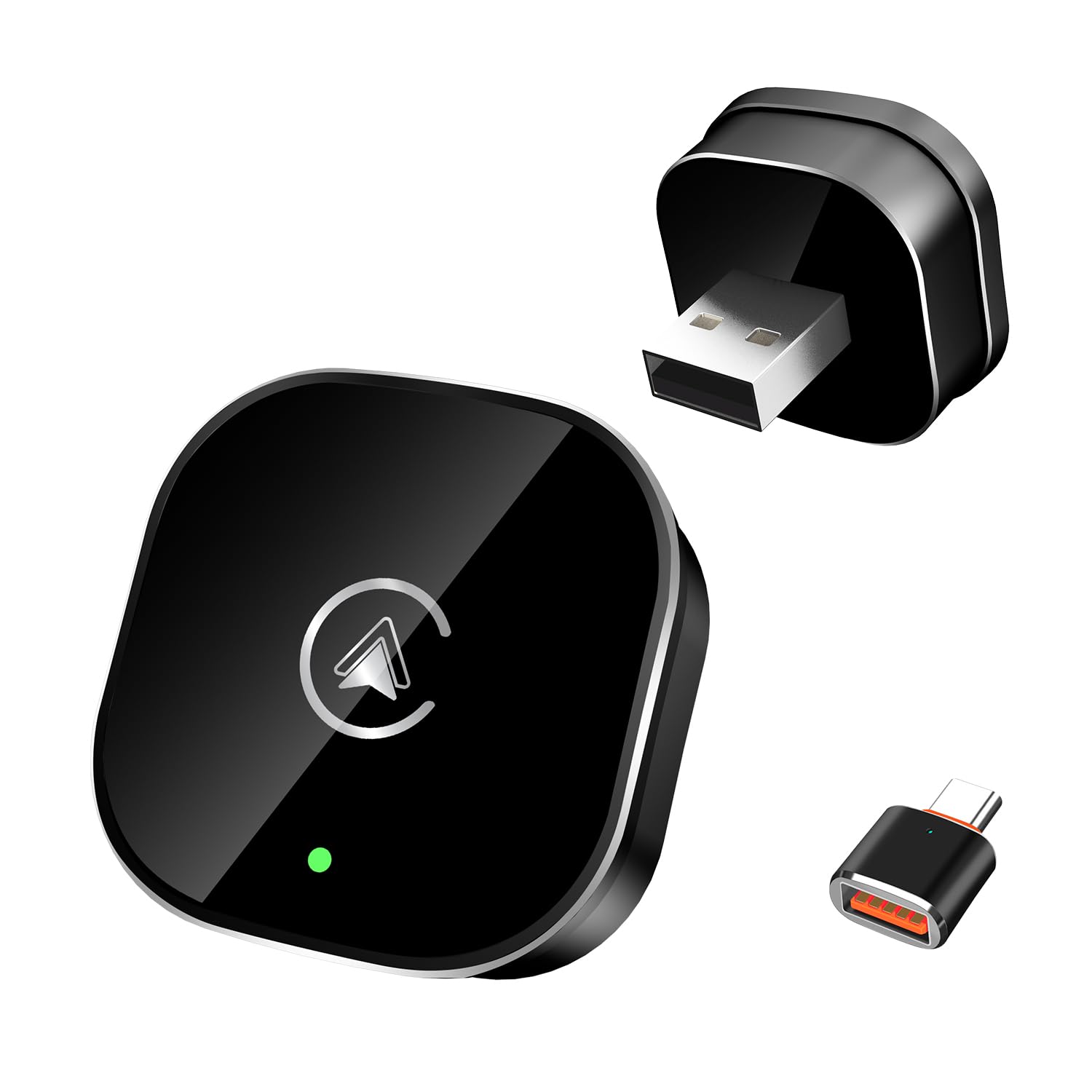 Wireless CarPlay Android Auto Adapter Mini USB Wired to Wireless Fast Connection Plug and Play