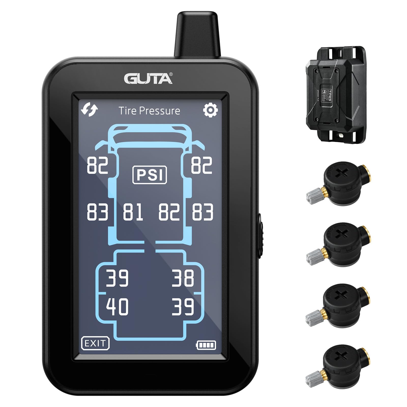 Trailer TPMS Tire Pressure Monitoring System Color Touchscreen Display