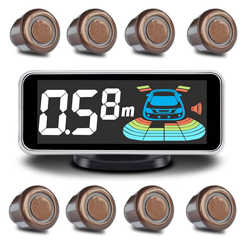 Car Parking Sensor Kit 8 Sensor Reverse Radar System Vehicle Parking Assist
