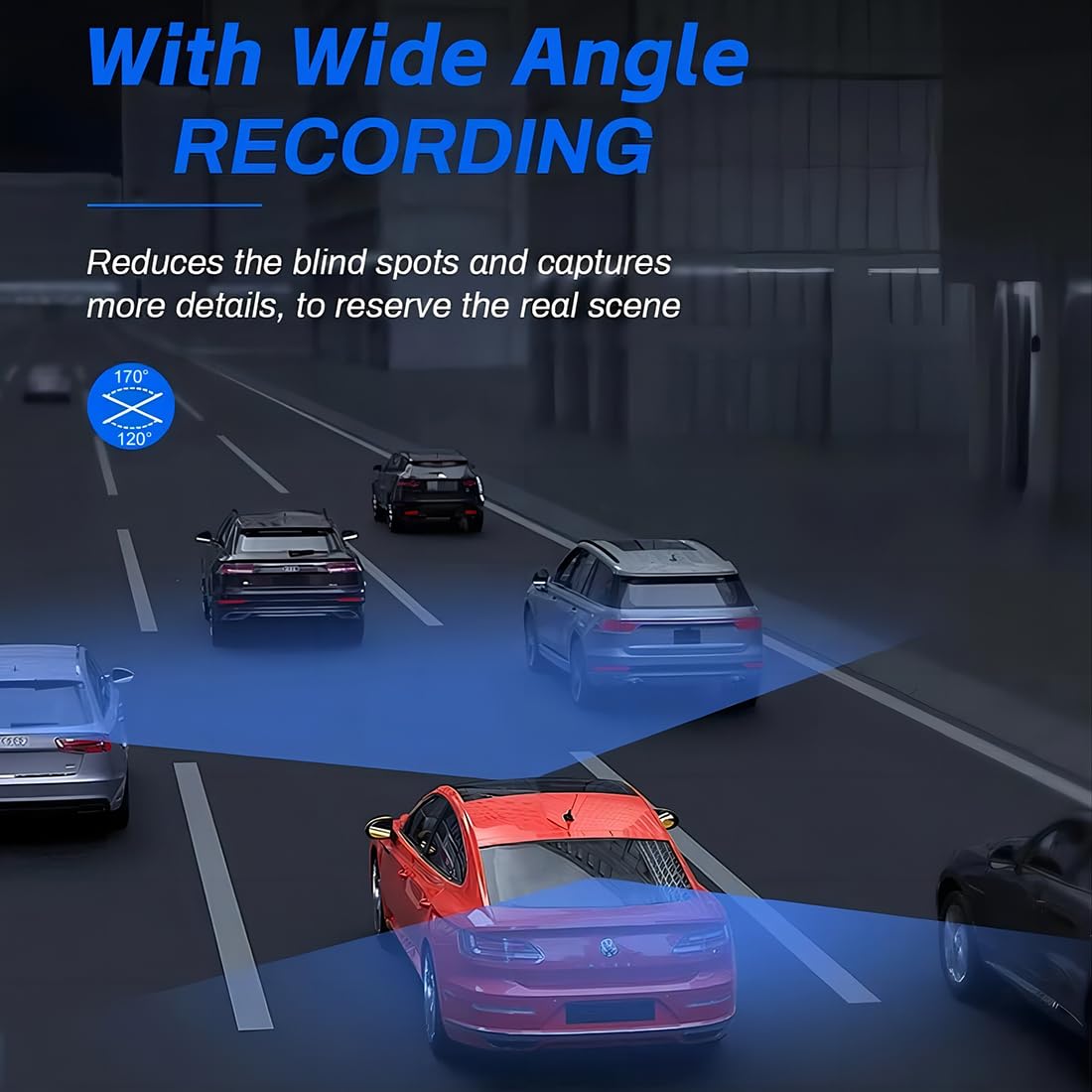 3 Channel Dash Cam 2K 1296P Night Vision IMX415 Sensor Cabin Rear Camera WiFi APP Control