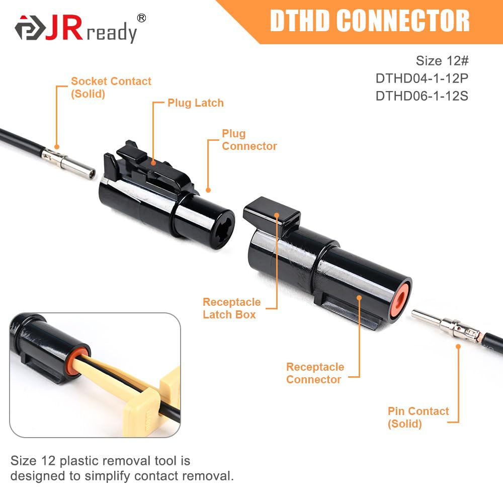 Deutsch Connector Kit with Crimp Tool Waterproof Automotive Pin Connectors 1–4 Way