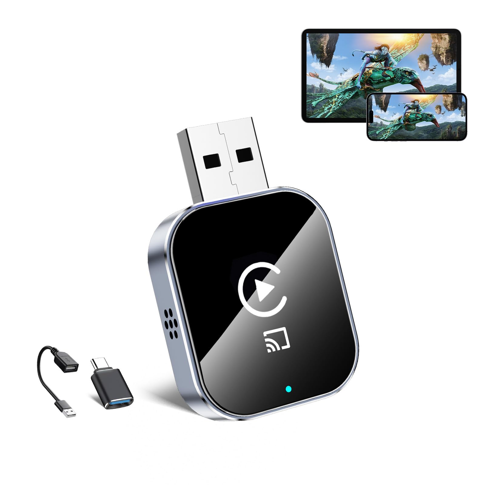Wireless CarPlay Adapter iPhone AirPlay Mirror Link USB C Wired to Wireless Conversion