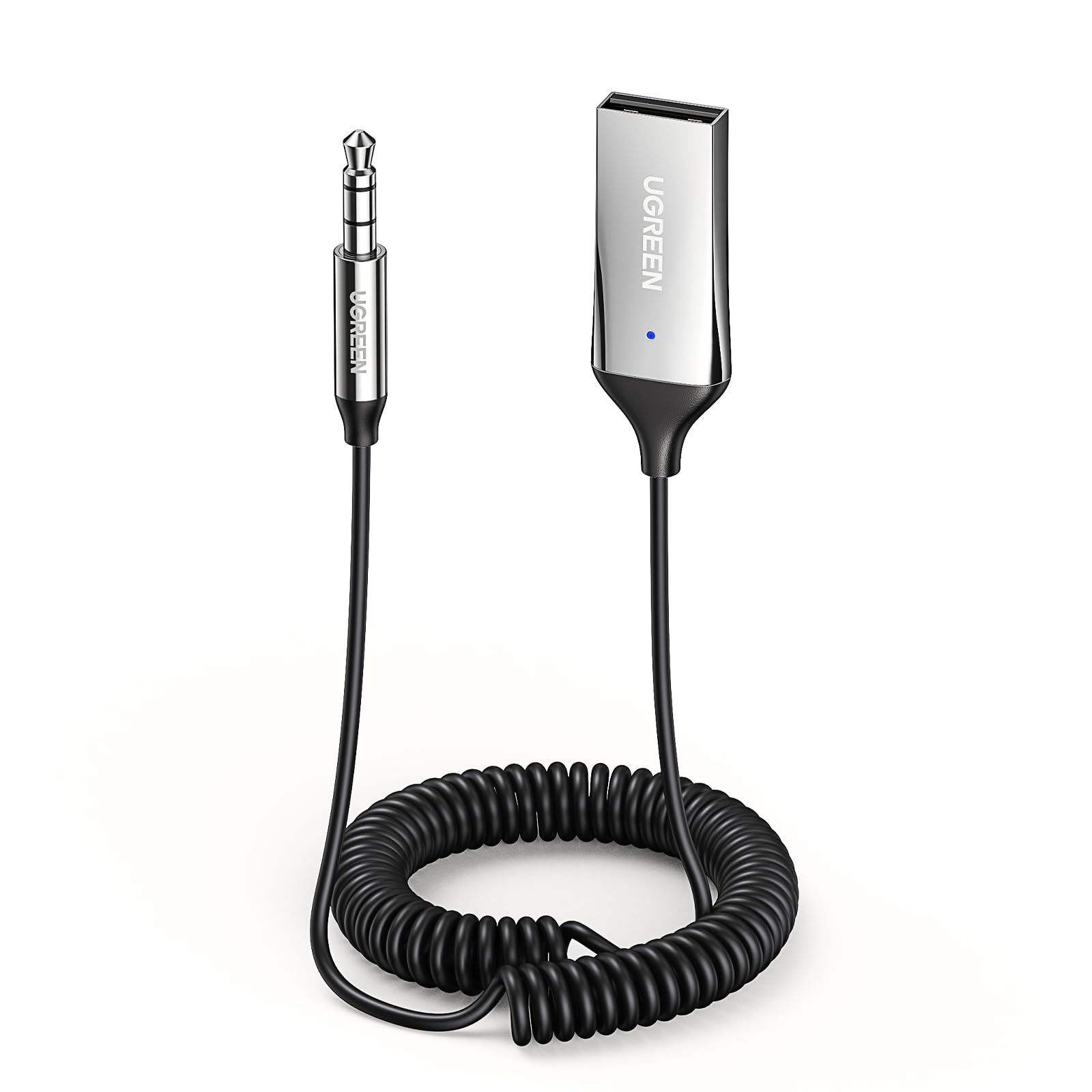 Bluetooth 3.5mm Aux Adapter Car Receiver Hands Free Calls USB Powered Audio Receiver