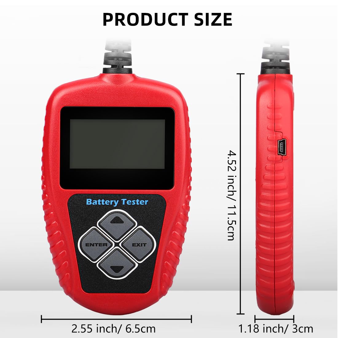 12V Car Battery Tester with 100–2000 CCA Load & Charging Cranking Diagnostic Analyzer