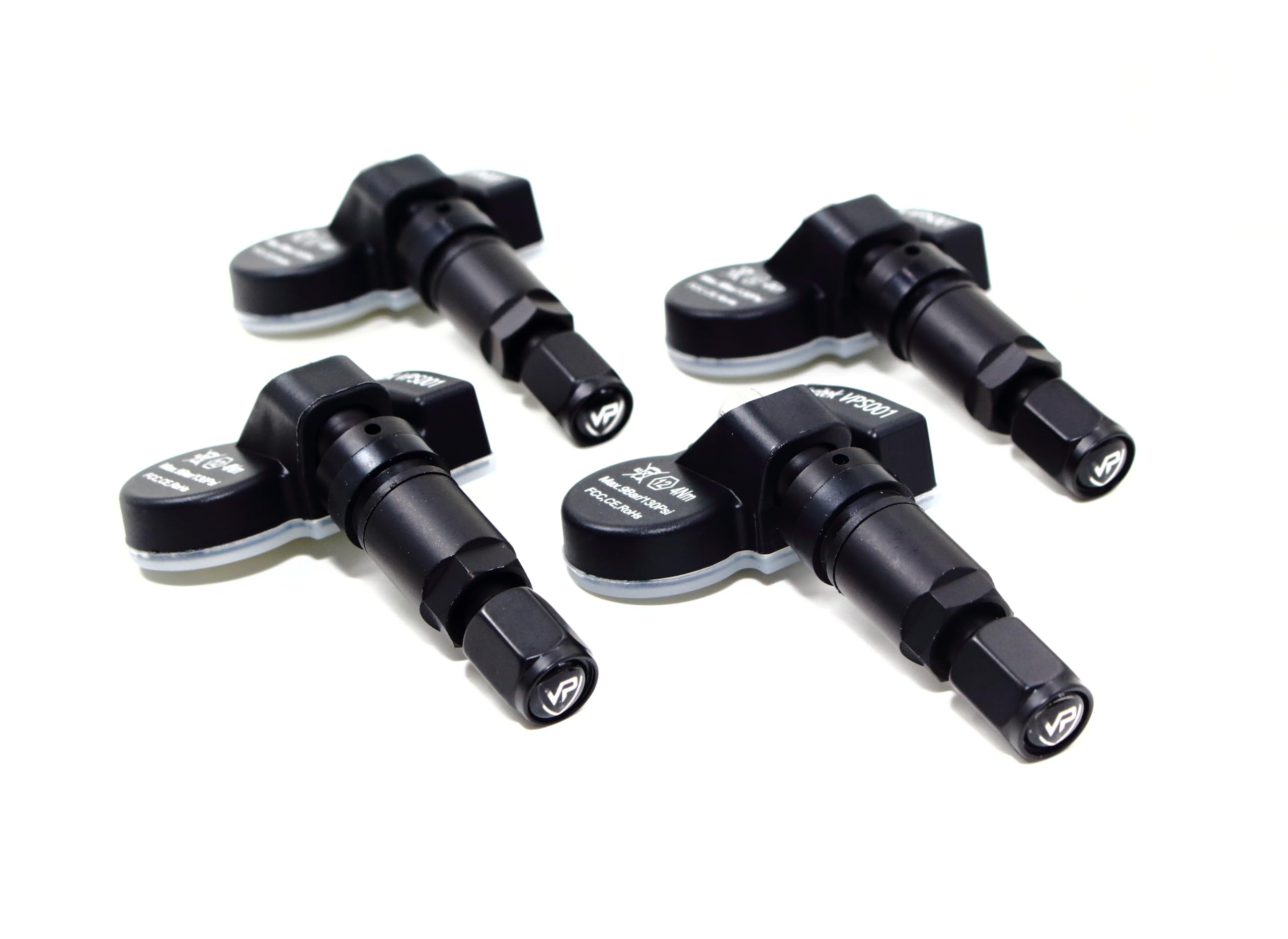 TPMS Tire Pressure Sensor Set of 4 433MHz Replacement Hyundai Kia 52933C1100 Aluminum Valve Stem