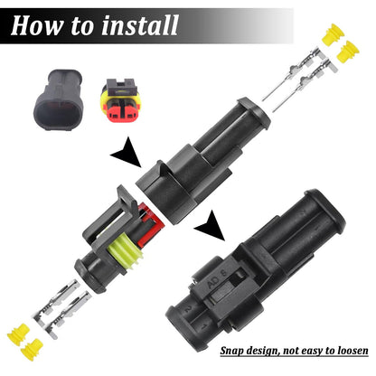 1008PCS Waterproof Automotive Electrical Connector Kit with Ratchet Crimping Tool