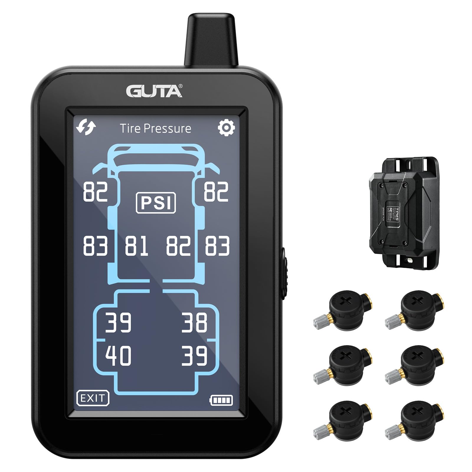 Trailer TPMS Tire Pressure Monitoring System Color Touchscreen Display