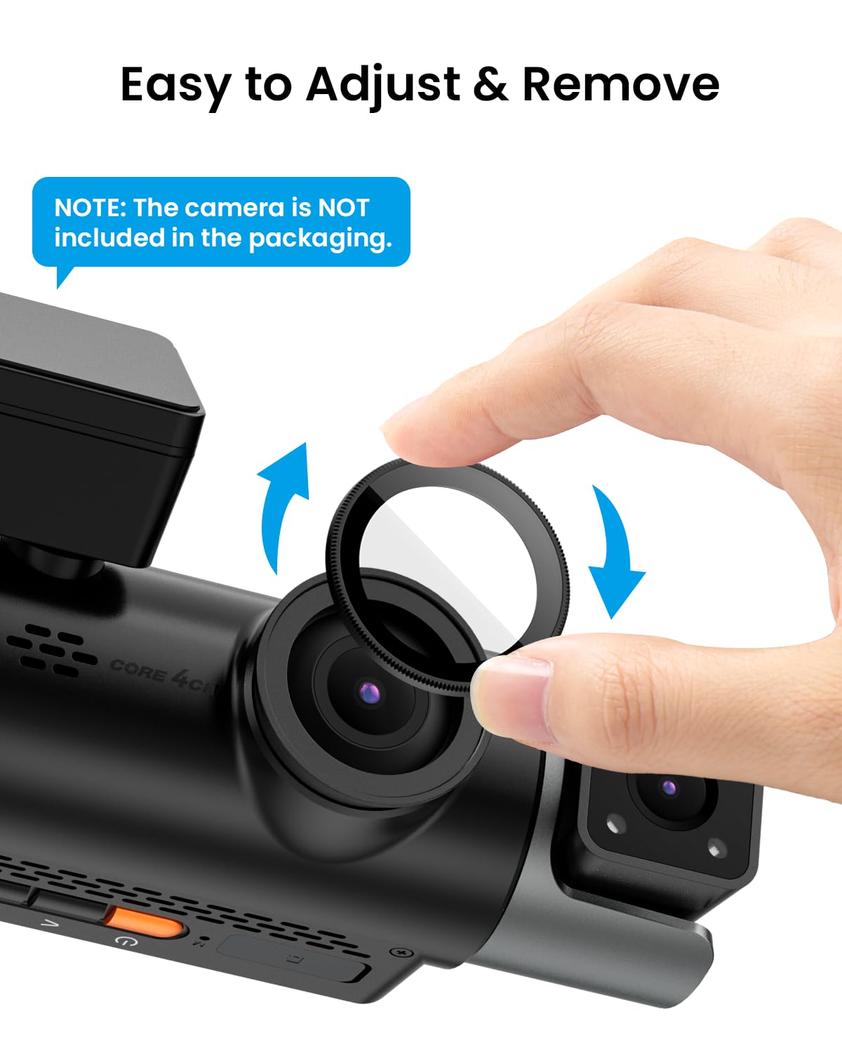 4 Channel Dash Cam with CPL Filter Front Rear Cabin Recording