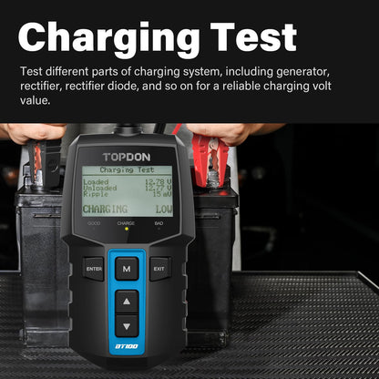 12V Car Battery Tester 100–2000 CCA Load & Alternator Diagnostic Analyzer