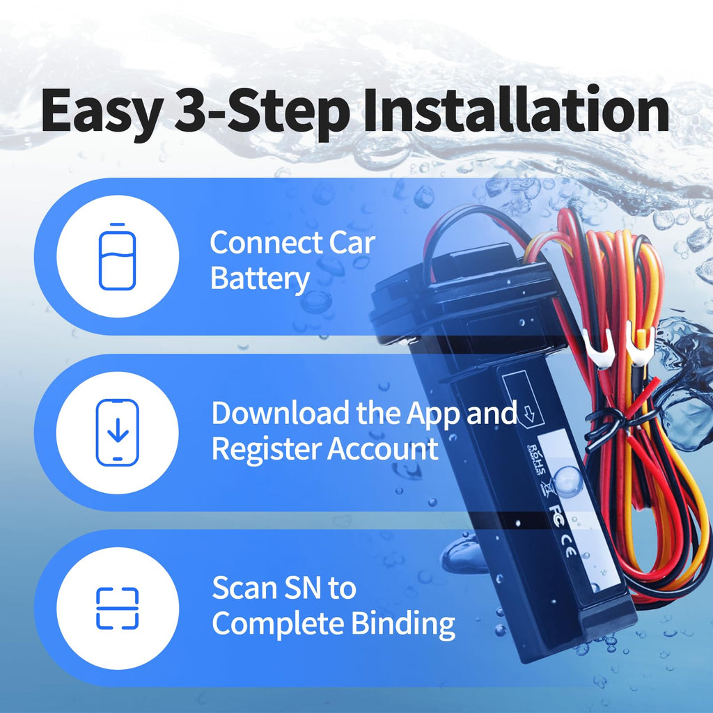GPS Tracker for Vehicles No Subscription 4G SIM Long Battery GeoFence Driving Alerts