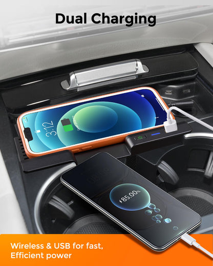 15W Wireless Charging Pad for Mercedes-Benz GLE & GLS Center Console Fast Car Phone Charger