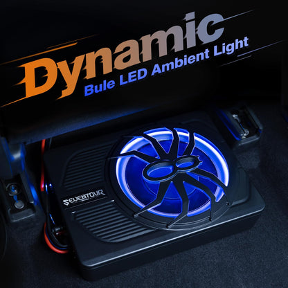 10-Inch 800W Slim Under-Seat Powered Subwoofer Kit