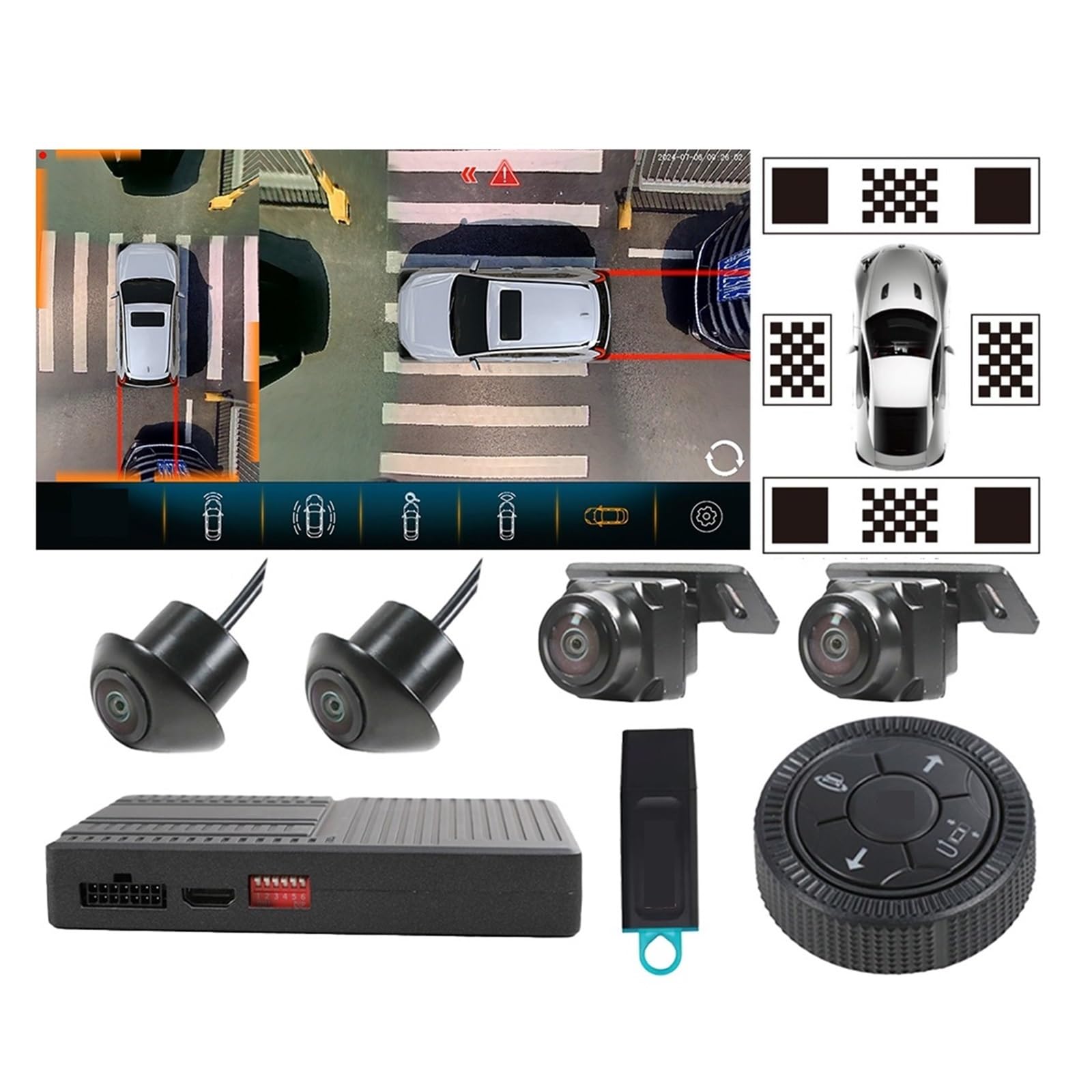 360 Degree Bird View Camera System for Volkswagen Commercial Vehicle 1080P Surround View DVR