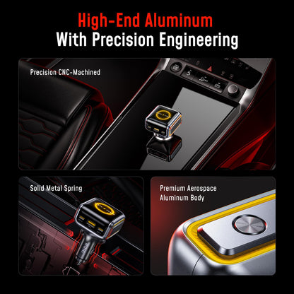 170W USB-C Car Charger with Smart TFT Display & PD Fast Charging