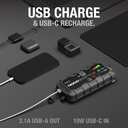 1000A 12V Lithium Jump Starter Power Bank for Gas & Diesel Engines