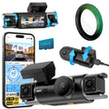 4 Channel Dash Cam with CPL Filter Front Rear Cabin Recording