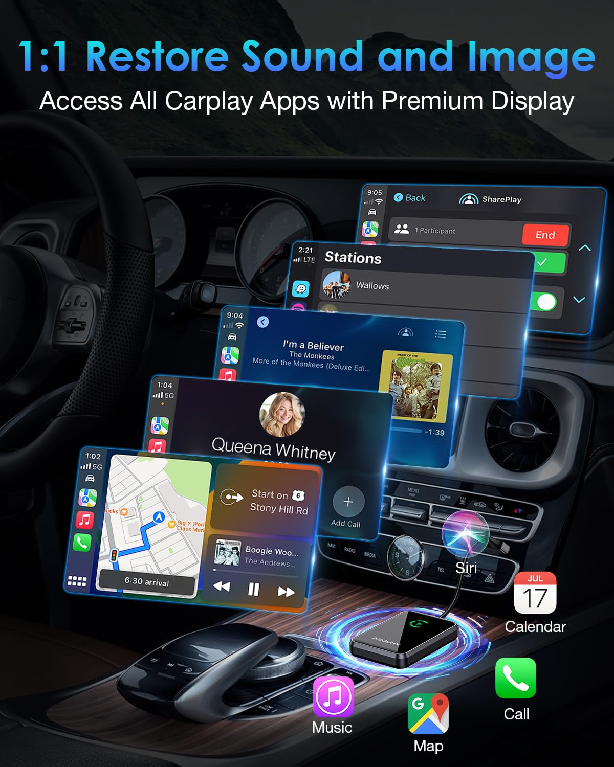 Wireless CarPlay Adapter Plug and Play Auto Connect