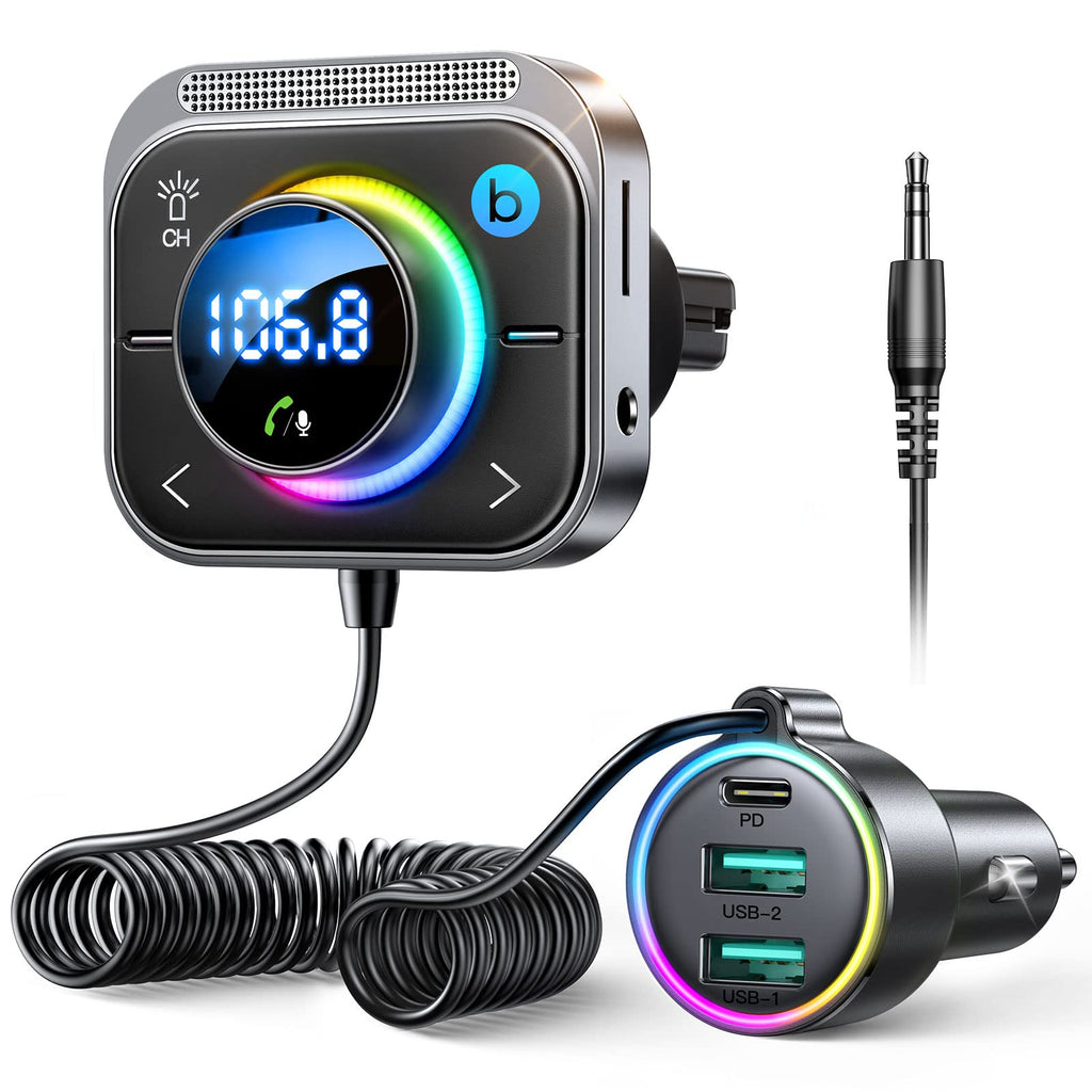Bluetooth 5.4 Car Adapter Hands Free Calling Wireless Audio Adapter Plug and Play