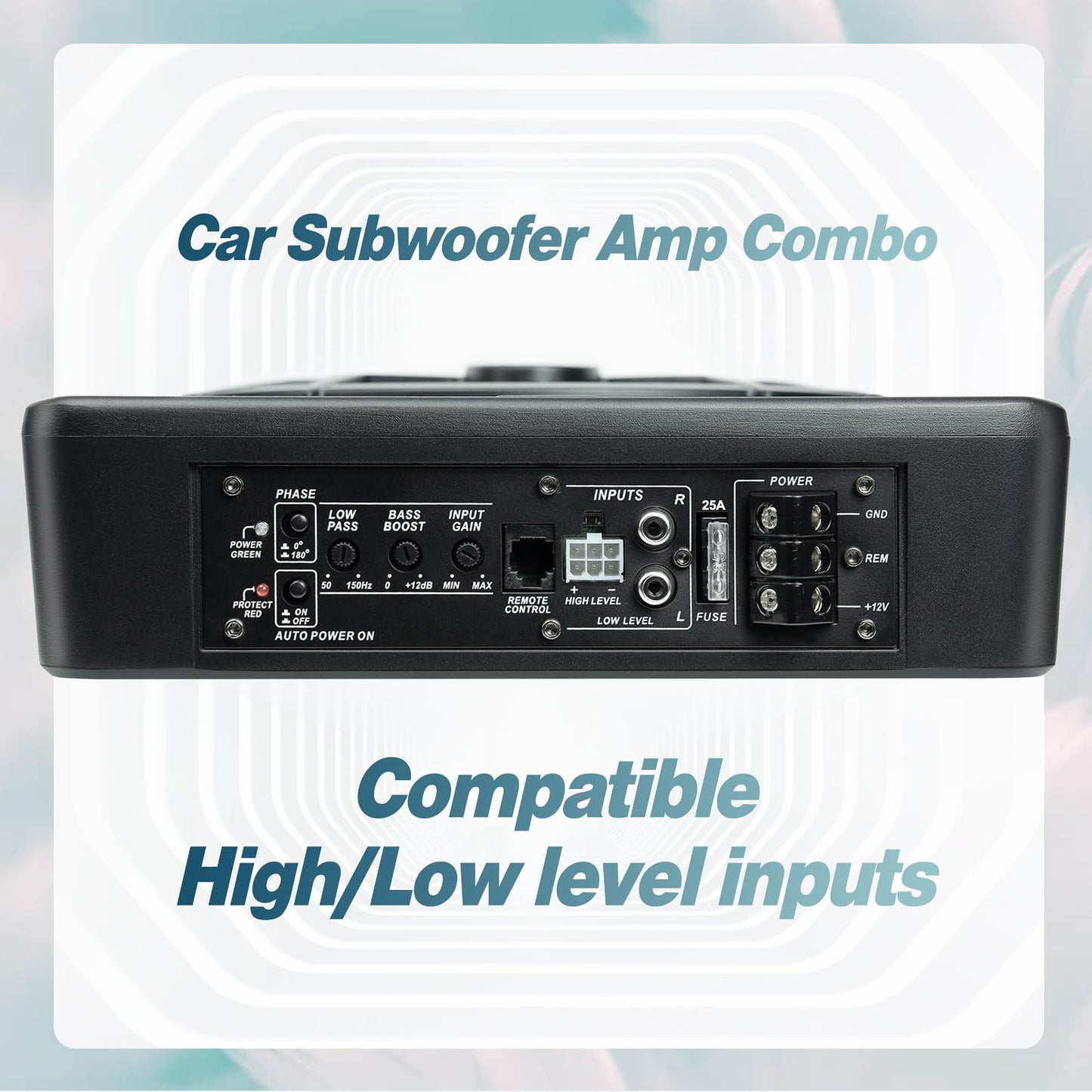 10-Inch 800W Slim Under-Seat Powered Subwoofer Kit