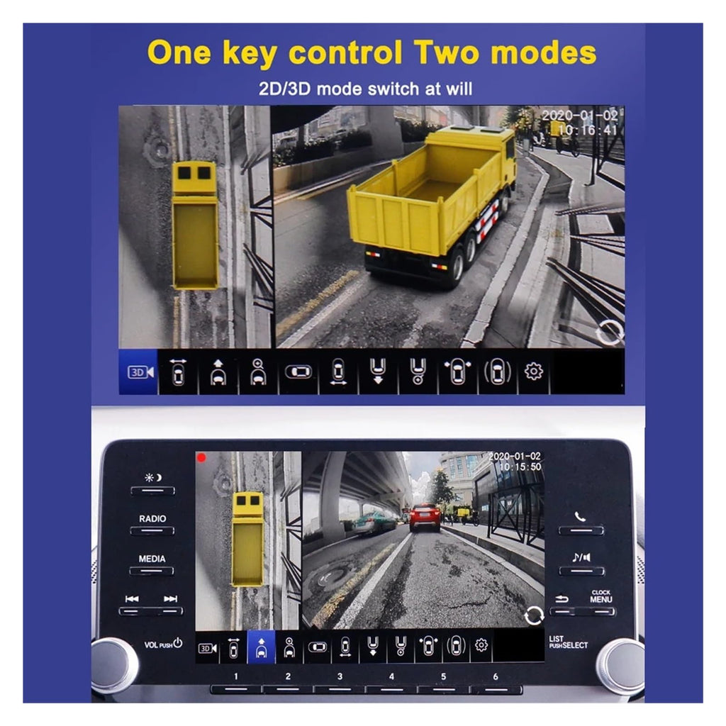 360 Degree Bird View Camera System 4CH DVR Surround View Parking System for Truck RV Bus Van