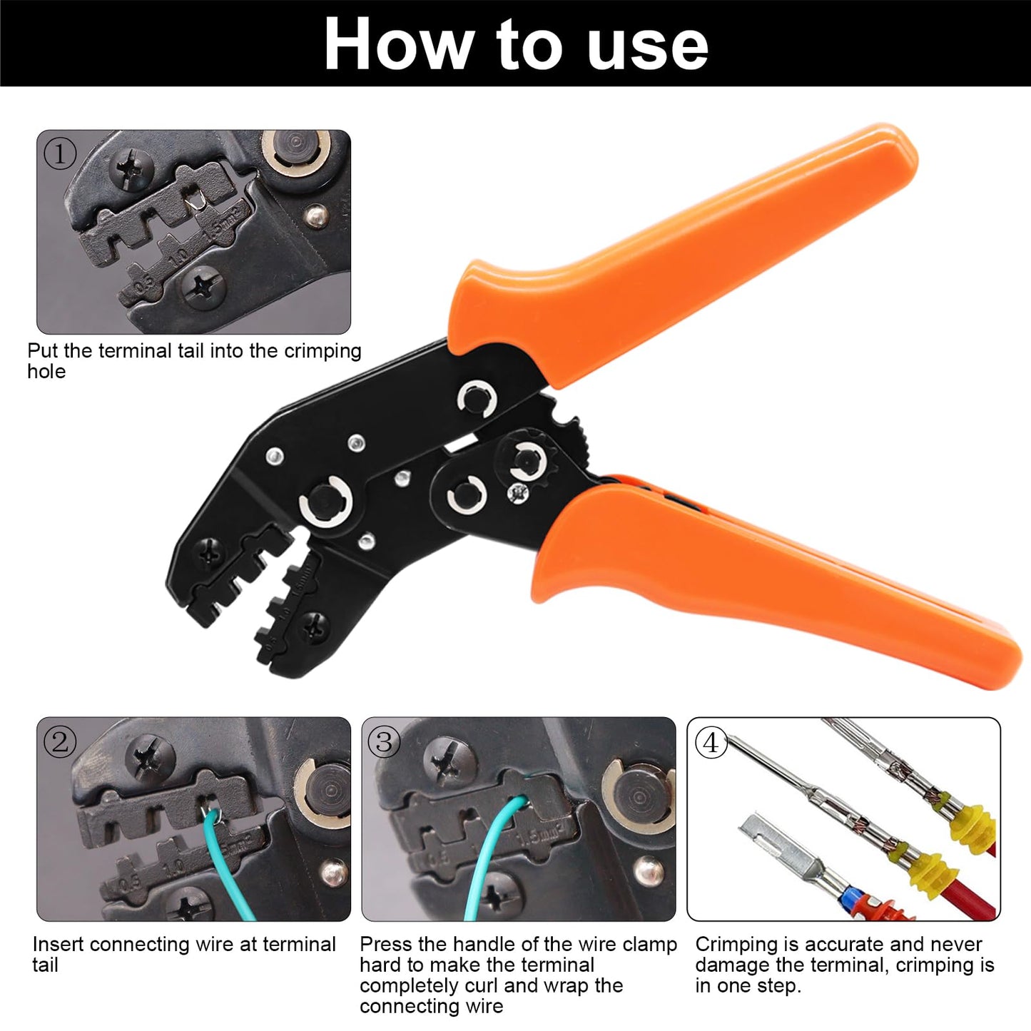 1008PCS Waterproof Automotive Electrical Connector Kit with Ratchet Crimping Tool