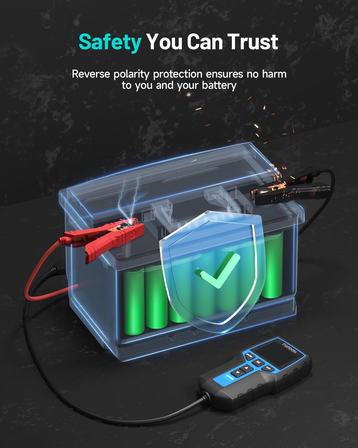 12V/24V Car Battery & Alternator Tester with CCA Load Testing Digital Diagnostic Analyzer