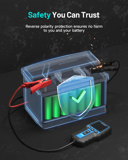 12V/24V Car Battery & Alternator Tester with CCA Load Testing Digital Diagnostic Analyzer