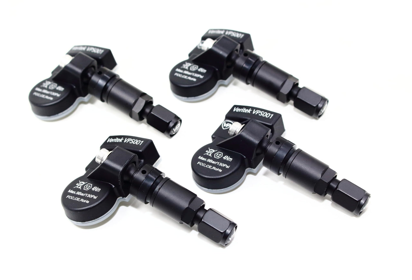 TPMS Tire Pressure Sensor Set of 4 433MHz Replacement Porsche 997 958 955 7PP907275B Aluminum Valve Stem
