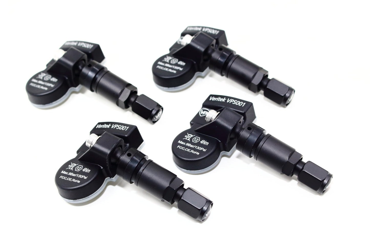 TPMS Tire Pressure Sensor Set of 4 433MHz Replacement Porsche 997 958 955 7PP907275B Aluminum Valve Stem