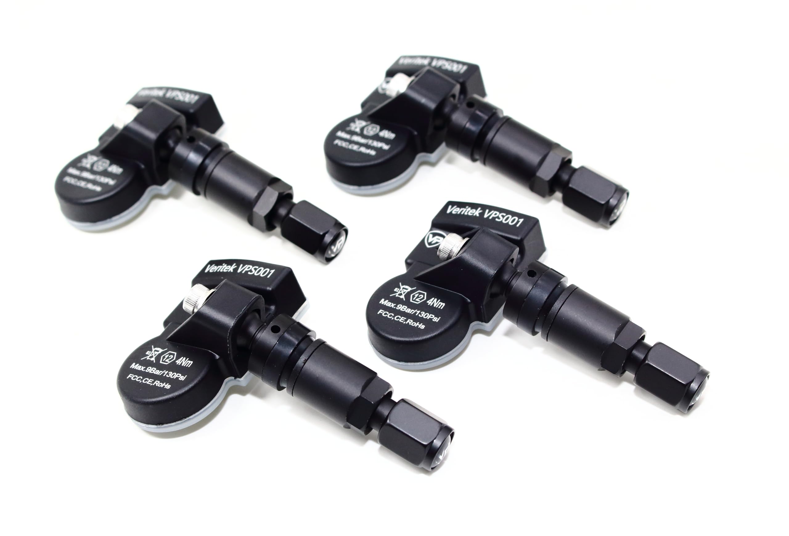 TPMS Tire Pressure Sensor Set of 4 433MHz Replacement Porsche 997 958 955 7PP907275B Aluminum Valve Stem