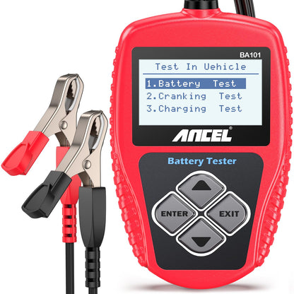 12V Car Battery Tester with 100–2000 CCA Load & Charging Cranking Diagnostic Analyzer