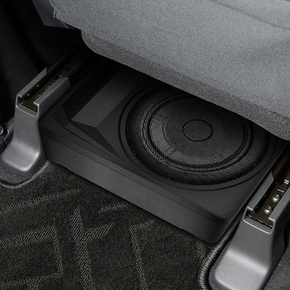 1200W 10-Inch Slim Under-Seat Powered Car Subwoofer with Built-in Amplifier & Remote Bass Control