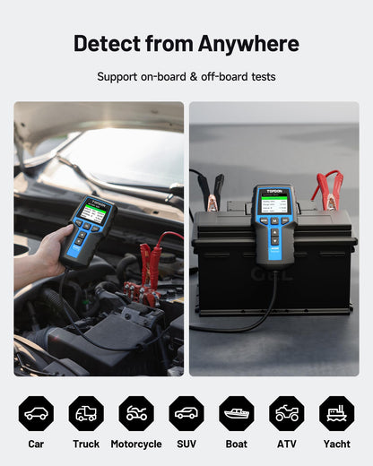 12V/24V Car Battery & Alternator Tester with CCA Load Testing Digital Diagnostic Analyzer