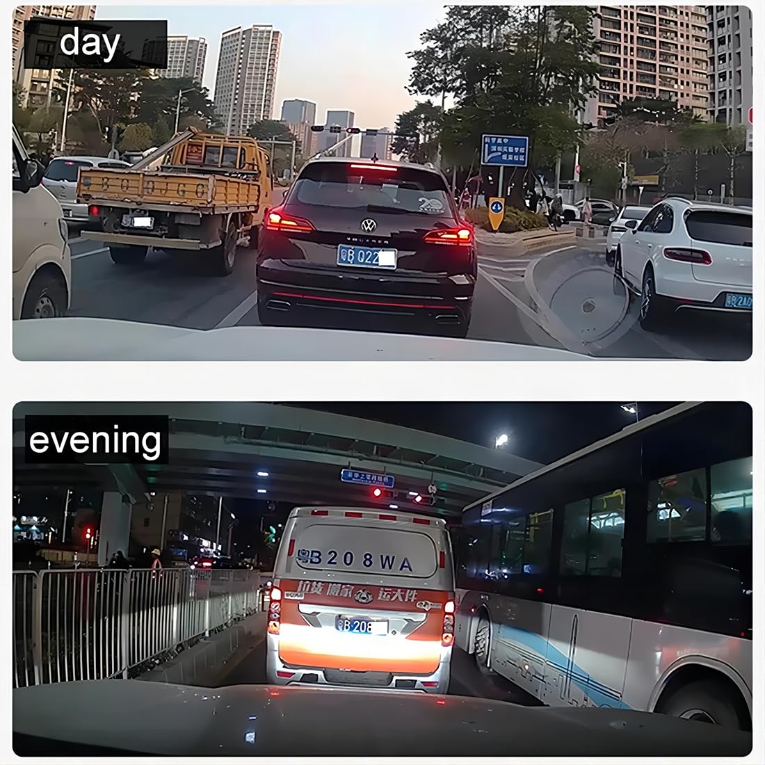 3 Channel Dash Cam 2K 1296P Night Vision IMX415 Sensor Cabin Rear Camera WiFi APP Control