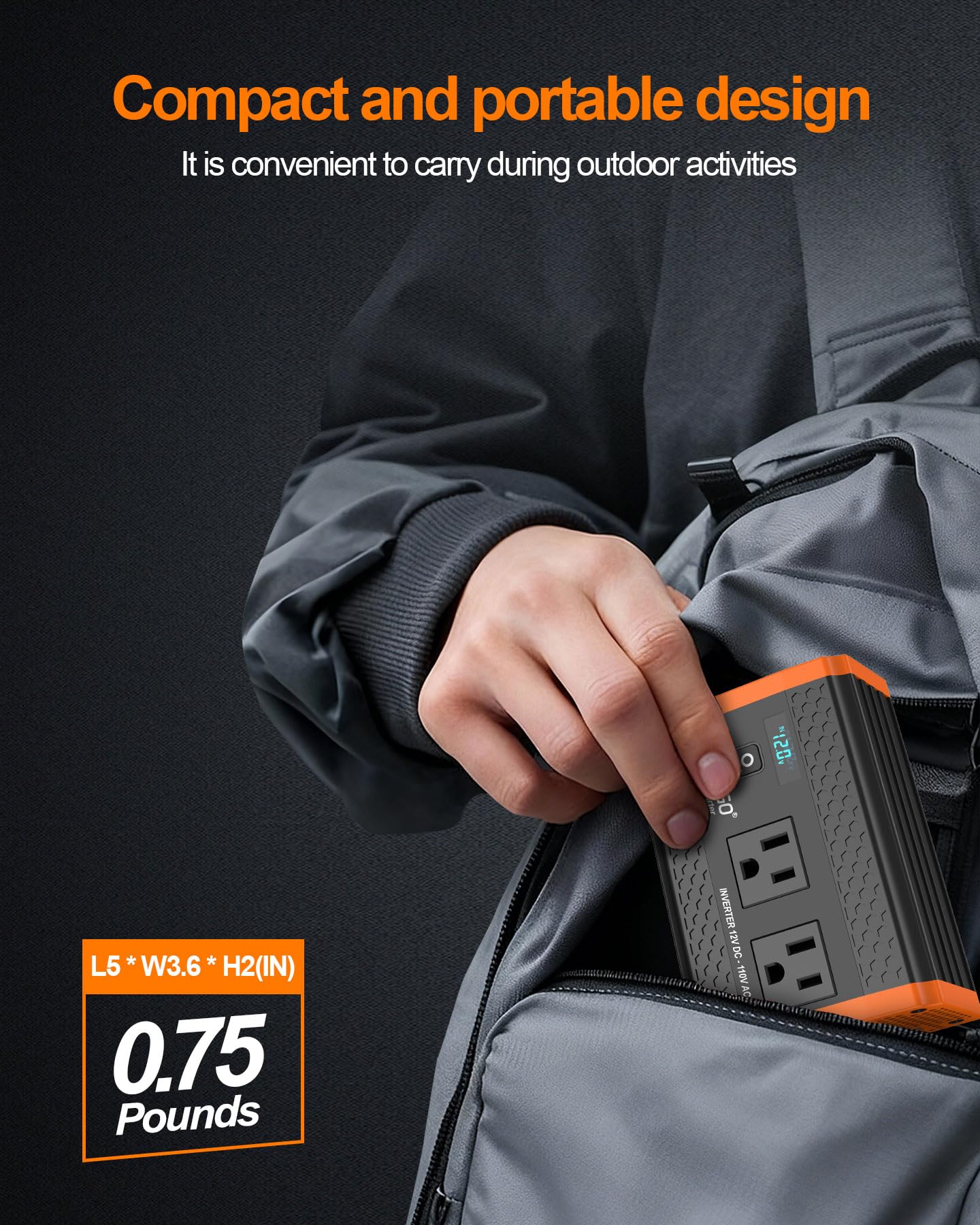 400W Car Power Inverter with Dual AC Outlets & USB Fast Charging for Vehicles