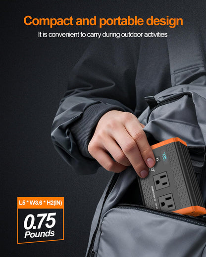 400W Car Power Inverter with Dual AC Outlets & USB Fast Charging for Vehicles