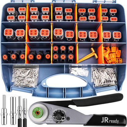 Deutsch Connector Kit with Crimp Tool Waterproof Automotive Pin Connectors 1–4 Way