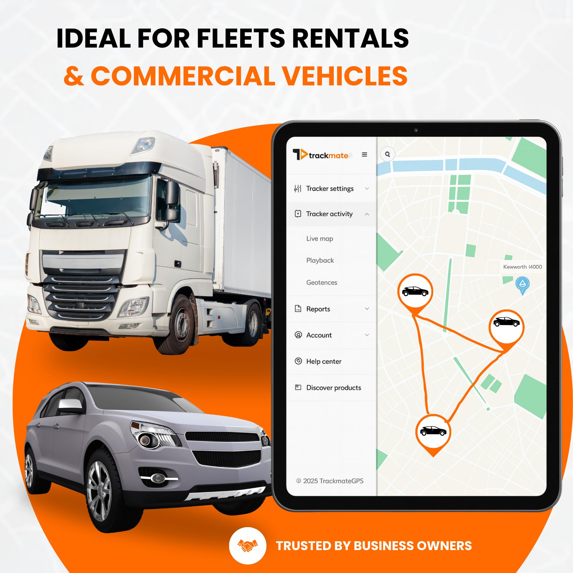 GPS Vehicle Tracker Real Time Tracking for Cars Trucks RV Fleet OBD LTE Battery