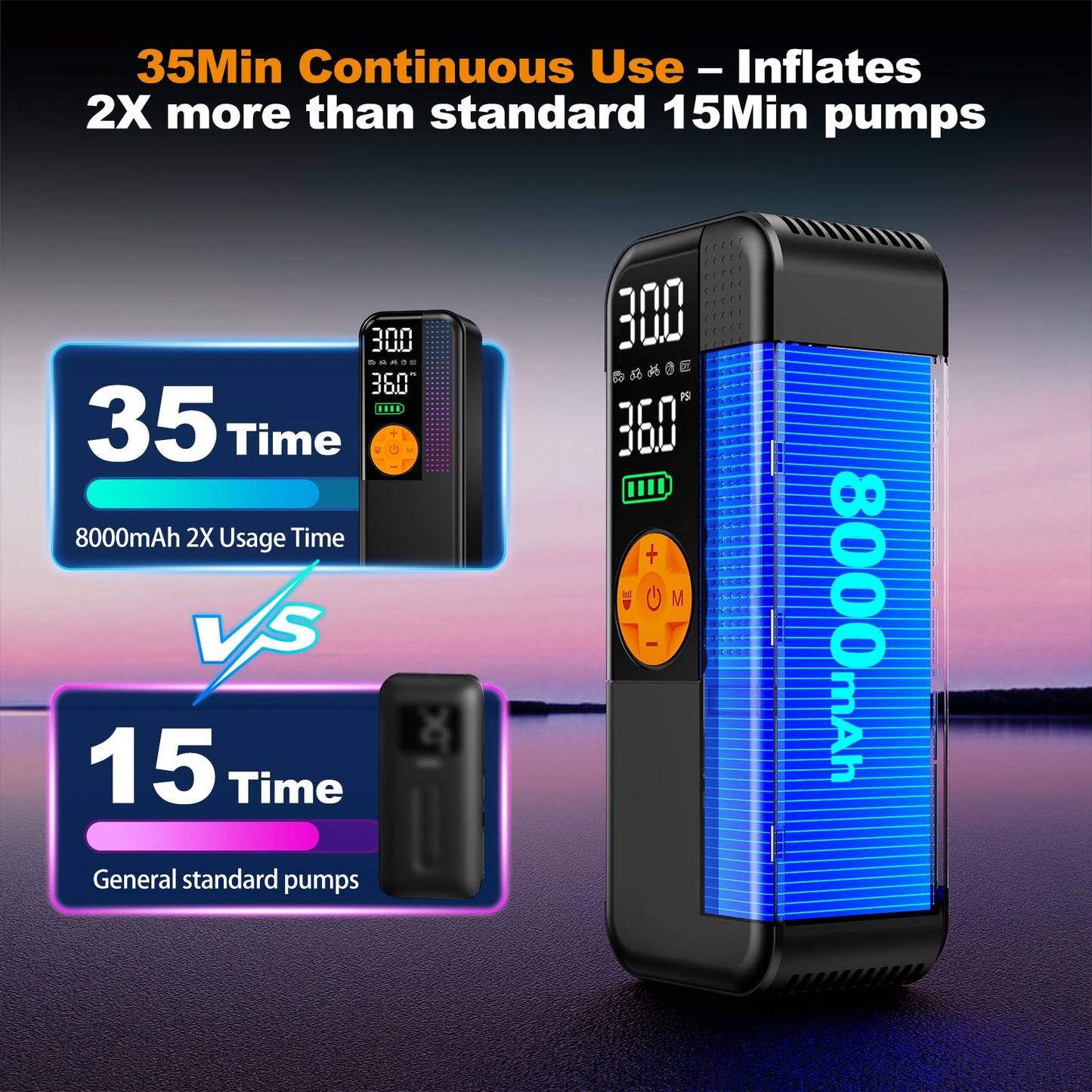 5500A Jump Starter with Air Compressor & 150PSI Tire Inflator for Gas & Diesel Engines